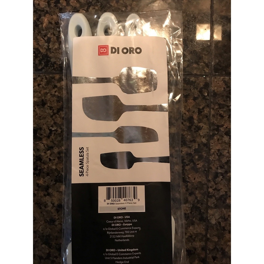 Silicone Spatula Set - Rubber Kitchen Spatulas for Baking, Cooking, & Mixing - 4